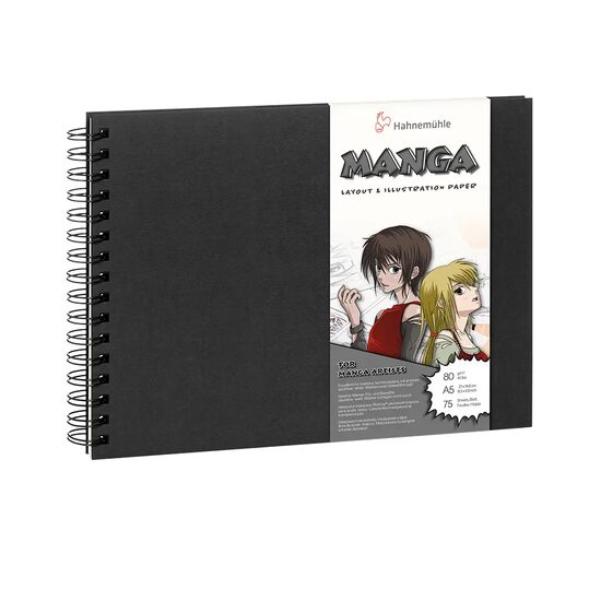 Bloc Manga 80 gr/mp, 75 coli cu spirala pe latrura mica - Hahnemuhle