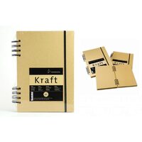 Bloc schite cu spirala 120gr/mp, 80 coli, hartie Kraft si spirala pe latura mare - Hahnemuhle