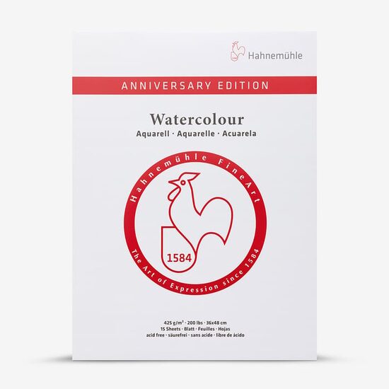 Bloc pentru acuarela Anniversary Edition, 425 gr/mp, 15 coli - Hahnemuhle