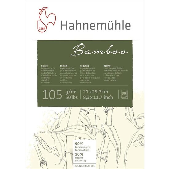 Bloc pentru schite Bamboo 105g/mp, 30 coli - Hahnemuhle