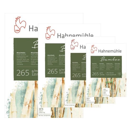 Bloc Bamboo Mixed Media 265g/m, 25 coli - Hahnemuhle