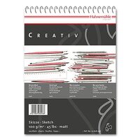 Bloc pentru schite Creativ, 100 gr/mp, 100 coli, cu spirala - Hahnemuhle