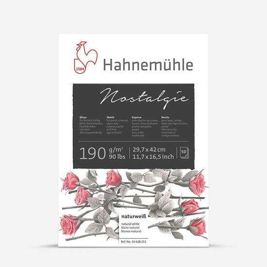 Bloc pentru desen si schite Nostalgie 190gr/mp, 50 coli - Hahnemuhle