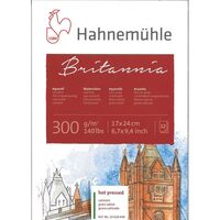 Bloc pentru acuarela Britannia 300 gr/mp, 12 coli - Hahnemuhle