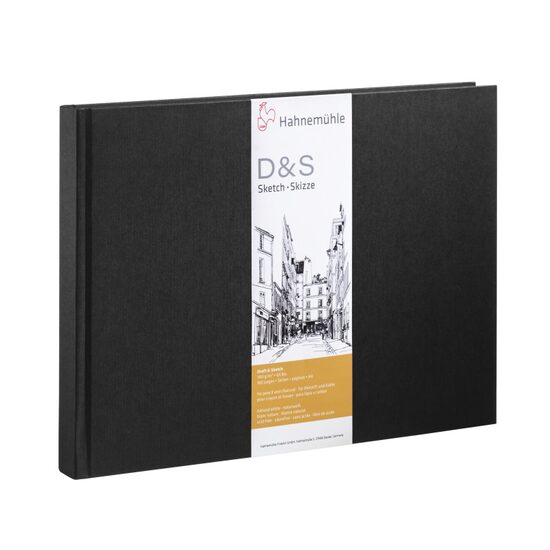 Bloc pentru schite 140 gr/mp, 160 coli / Sketch Book D&S black - Hahnemuhle