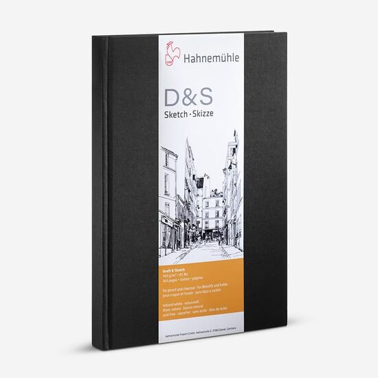 Bloc pentru schite 140 gr/mp, 160 coli / Sketch Book D&S black - Hahnemuhle