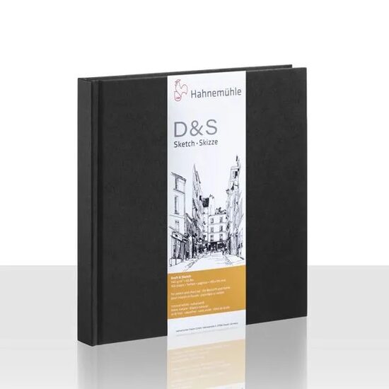 Bloc pentru schite 140 gr/mp, 160 coli / Sketch Book D&S black - Hahnemuhle