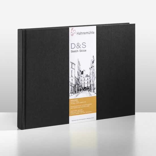 Bloc pentru schite 140 gr/mp, 160 coli / Sketch Book D&S black - Hahnemuhle
