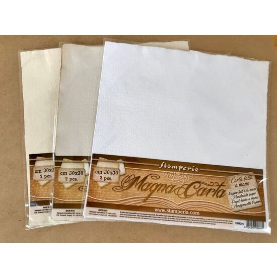 Set 2 buc. hartie manuala - Magna Carta - 30x30cm - Stamperia