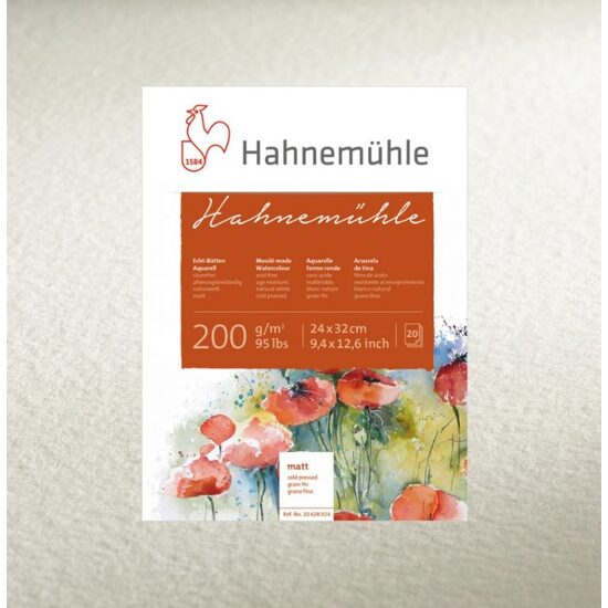 Bloc pentru acuarela Hahnemuhle 200gr, 20 coli