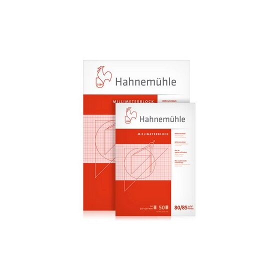 Bloc cu hartie milimetrica, 80-85gr/mp, 50 coli - Hahnemuhle