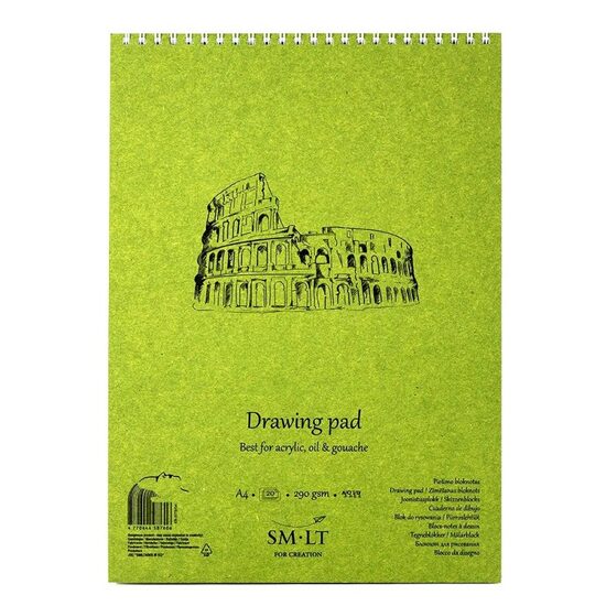 Bloc desen Drawing block Authentic Acrylic, Oil & Gouache 290gr, 20 coli SM-LT