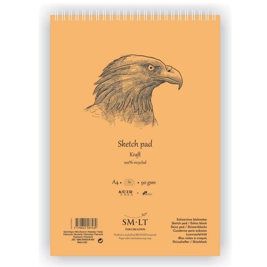 Bloc desen Sketch block Authentic Kraft 90gr/mp, 60 coli - SM-LT