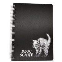 Bloc schite cu spirala, hartie neagra 50 coli, 120 gr, coperta plastic - LIBR