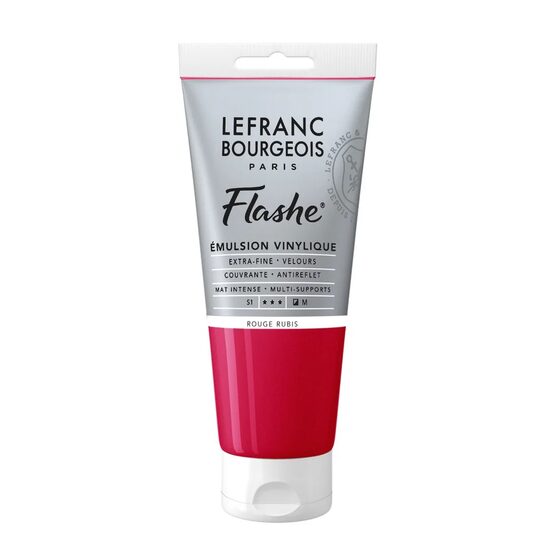 Culoare acrilică extrafină Flashe Lefranc & Bourgeois 80 ml, Ruby red
