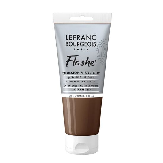 Culoare acrilică extrafină Flashe Lefranc & Bourgeois 80 ml, Burnt umber