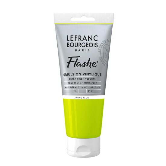 Culoare acrilică extrafină Flashe Lefranc & Bourgeois 80 ml, Fluorescent yellow
