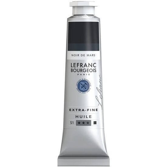 Culoare ulei extra-fine Lefranc - 40 ml, Mars black