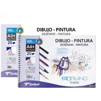 Bloc cu spirala pentru desen si pictura 160gr, 20 coli - Sadipal
