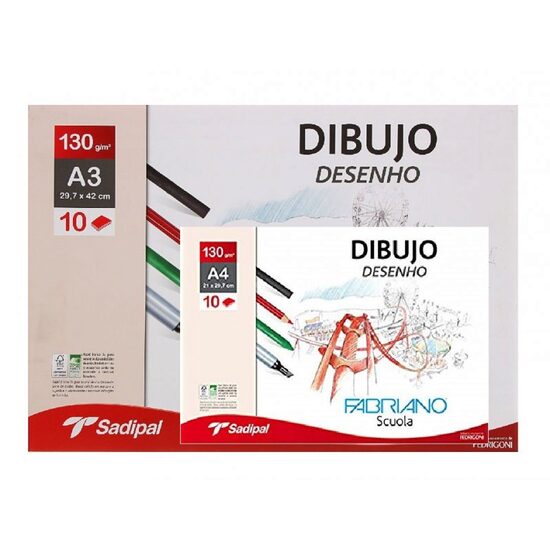Plic cu 10 coli 130 gr pentru desen - Sadipal