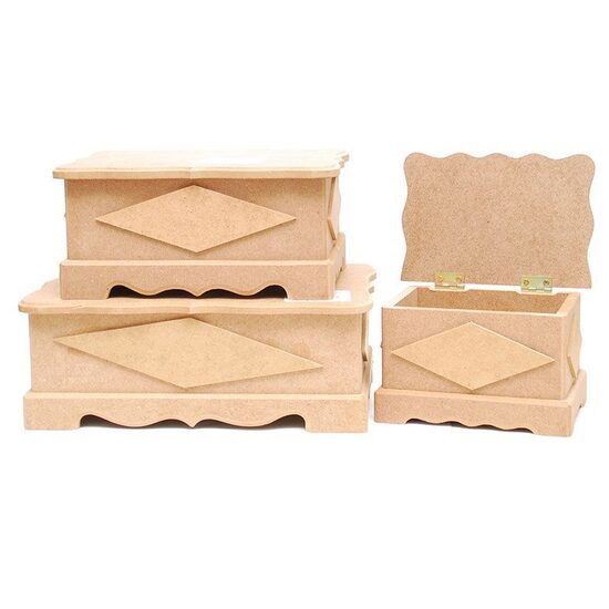 Cutie MDF diferite dimensiuni - romb - P-ART