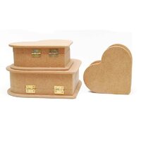 Cutie MDF - inima - diferite dimensiuni - P-ART