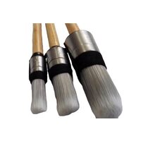Pensule sintetice rotunde cu baza de inox - Pentart