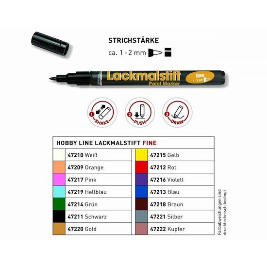 Marker pe baza de vopsea - varf fin rotund - Lack Marker - Kreul