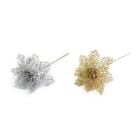 740567 - Craciunita decorativa cu sclipici,13 cm - STKL