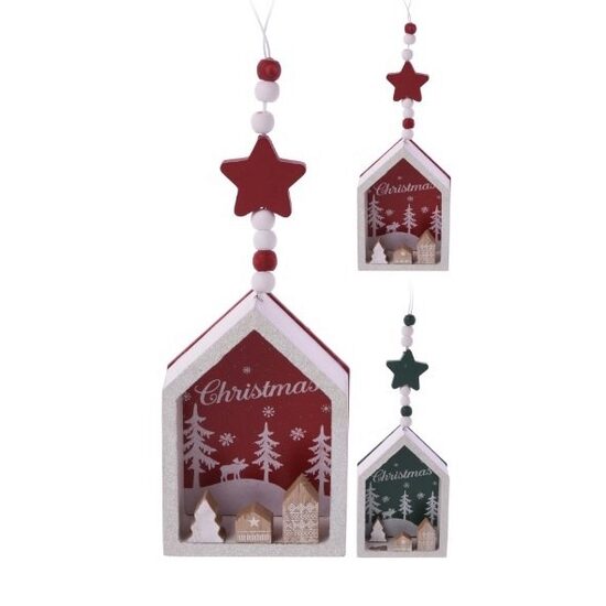 Casuta decorativa din lemn - Christmas - ANT-CH