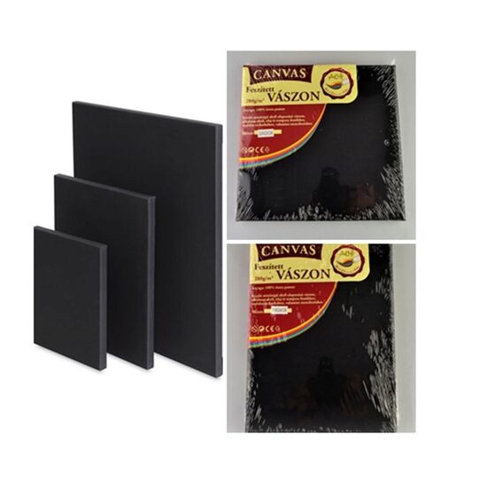 Panza bumbac neagra intinsa pe sasiu - ANT-CH