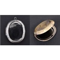 Pandantiv oval metalic din doua parti, 5x4cm - Pentart
