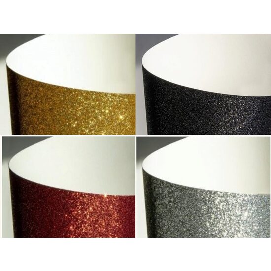 Set 5 coli autoadezive cu glitter grunjos , A4 , 210 gr - Galeria Papieru