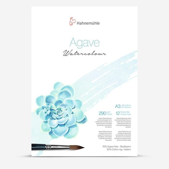 Bloc pentru acuarela Agave Watercolor 290gr - 12 coli - Hahnemuhle