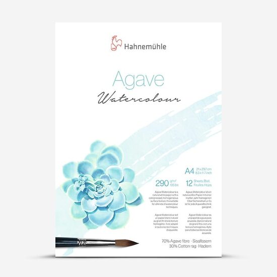 Bloc pentru acuarela Agave Watercolor 290gr - 12 coli - Hahnemuhle