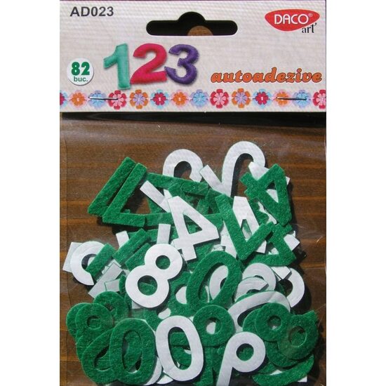 AD023 - Accesorii hobby 1,2,3 - cifre fetru verzi - Daco