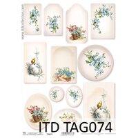 TAG-074 - Hartie scrapbooking -Etichete - A4, 250g - ITD
