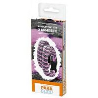 35051 - Set 2 sfori pentru impletit gri/roz + 2 catarame plastic - PARACORD Hotex