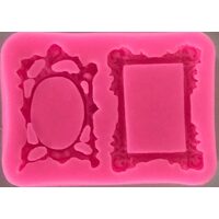 29944 Mulaj silicon dreptunghiular -9.5x7x1cm - rame - Pentart